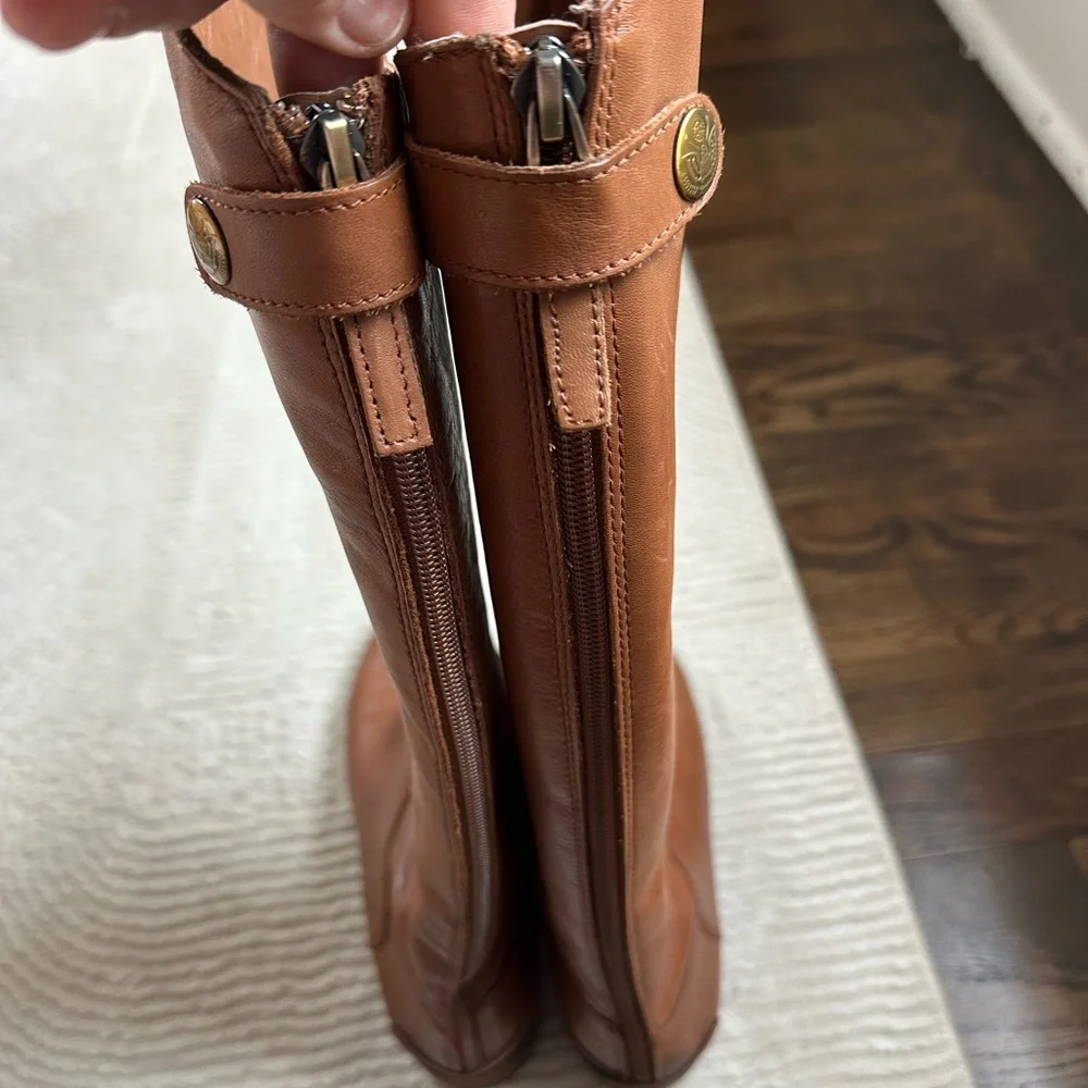Sam Edelman Tall Leather Over-the-Knee Boots in Cognac Brown